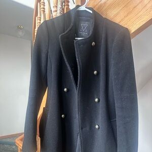 Talula Black Double-Breasted Pea Coat